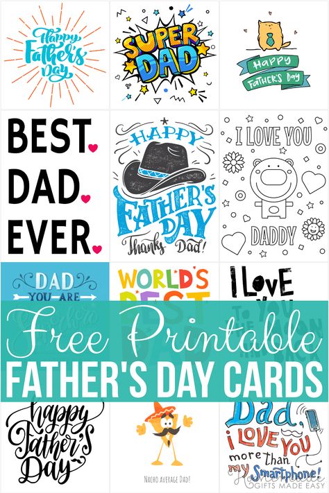 Free Printable Fathers Day Cards | 70 designs Fathers Day Card Printable Free, Free Fathers Day Printables, Printable Fathers Day Cards, Free Fathers Day Cards, Father's Day Card Template, Happy Fathers Day Message, Happy Fathers Day Cards, Free Printable Birthday Cards, Happy Fathers Day Images