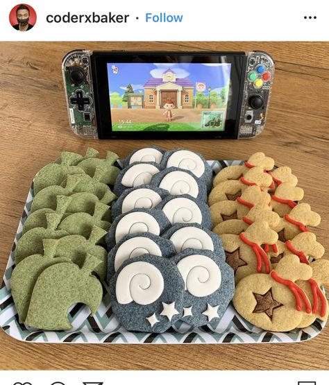 Animal Crossing Cookies, 귀여운 음식 그림, Animal Crossing Funny, Animal Crossing Fan Art, Animal Crossing Memes, Fun Baking, Cute Baking, New Animal Crossing, Team Rocket