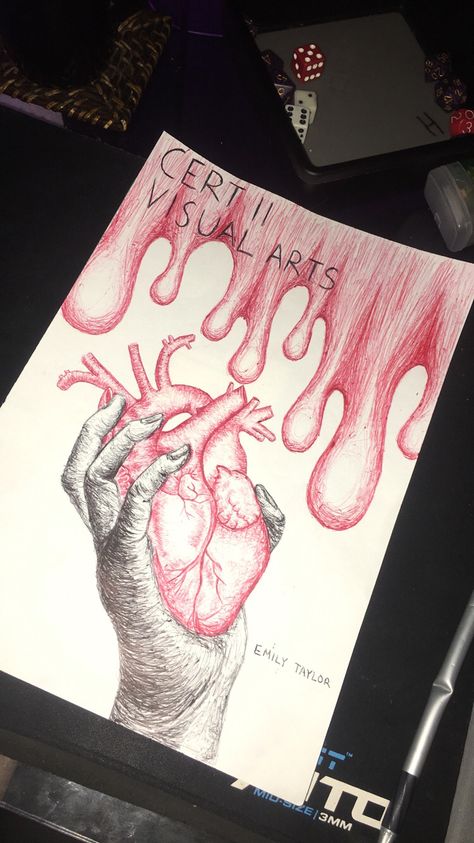 art drawing black pen red pen human hand holding human heart anatomy study surrealism blood tears dripping cover page realism shading highlight form tone Human Heart Sketch Aesthetic, Hand Holding Heart Painting, Hand Holding Anatomical Heart, Hands Holding Heart Drawing, Hand Holding Heart Reference, Hand Squeezing Heart Drawing, Hand Holding Human Heart, Human Heart In Hand, Holding Human Heart