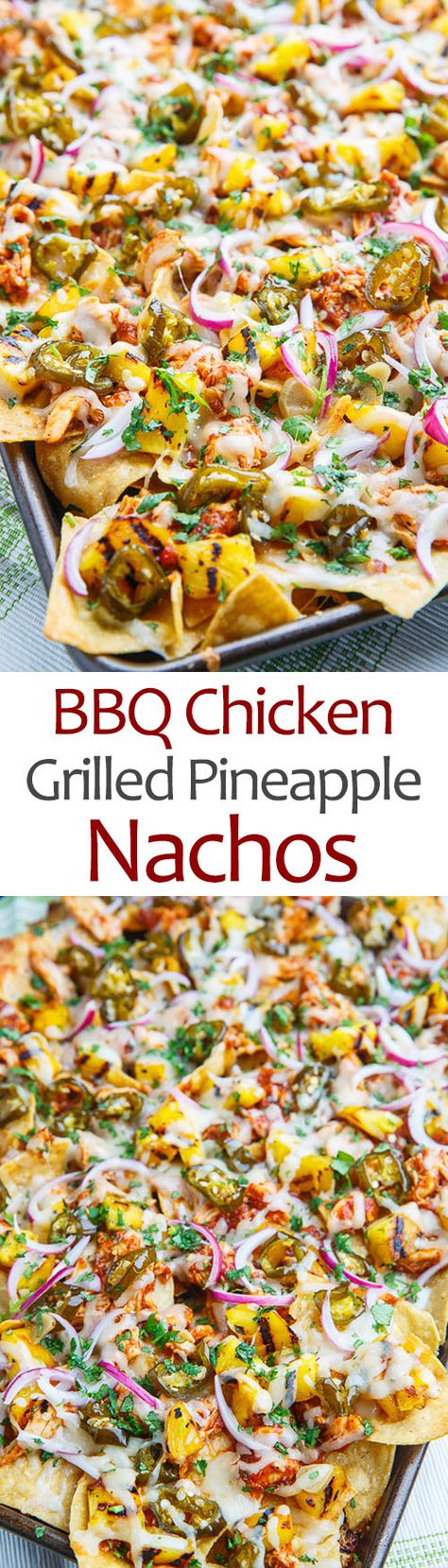 Pineapple Nachos, Chicken Grilled, Grilled Bbq Chicken, Nachos Recipe, Grilled Pineapple, Bbq Chicken, Health Diet, Fajitas, Recipes Food