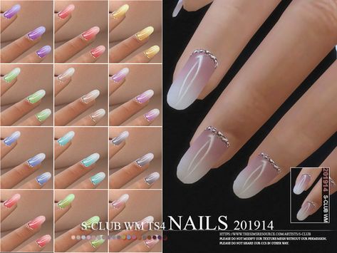 S-Club ts4 WM Nails 201914 Sims 4 Cc Acrylics, Sims 4 Cc Makeup Nails, Sims 4 Cc Clothes Female Classy, Sims 4 Cc Korean Nails, Sims 4 Mod Accessories, Sims 4 Ulzzang Cc, Sims 4 Short Nails, Sims 4 Cc Female Nails, Sims 4 Doki Doki Literature Club Cc