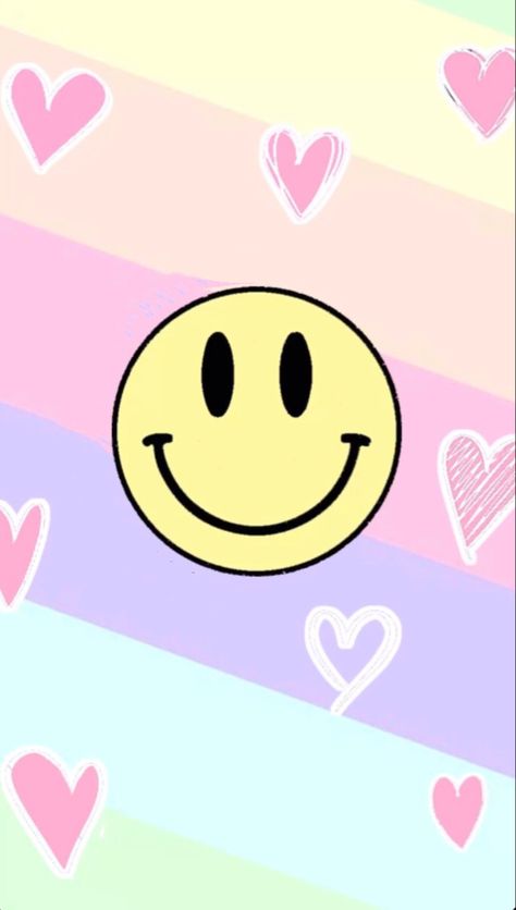 Summer Wallpaper Phone, Preppy Wallpapers, Happy Smiley Face, Tela Iphone, Phone Wallpaper Boho, Preppy Stickers, Emoji Face, Simple Iphone Wallpaper, Iphone Wallpaper Pattern