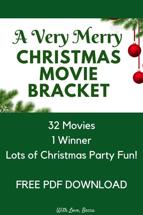 Christmas Movie Bracket free download - Christmas Movie Bracket, great for a Christmas party game! Christmas Movie Bracket, Bracket Game, Dinner Suggestions, Thanksgiving Planning, Christmas Bucket List, Family Advice, Christmas Ideas Gifts, Holiday Tips, Christmas Memes