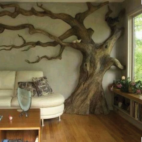 Air Bnb, Household Furniture, Tree Wall Art, Cat Tree, Tree Wall, Cool Stuff, Front Room, Reading Nook, Ikea Hack