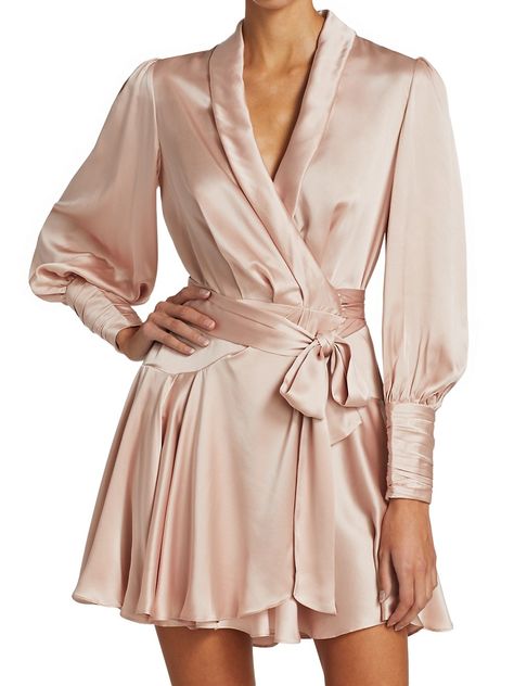 Zimmermann Ladybeetle Silk Wrap Dress | SaksFifthAvenue Lady Beetle, Silk Wrap Dress, Silk Cocktail Dress, Silk Wrap Dresses, Wrap Mini Dress, Zimmermann Dress, Wrap Midi Dress, Feminine Aesthetic, Silk Wrap