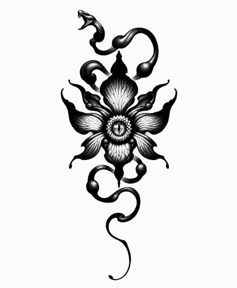 Inspo Tattoo, Flower Tattoo Meanings, Snake Tattoo Design, Creepy Tattoos, Pirate Flag, Tattoo Style Drawings, Dark Art Tattoo, Tattoo Portfolio, Tattoo Flash Art