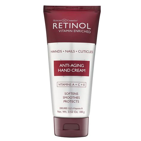 This Retinol Hand Cream Is Leaving Shoppers of All Ages With 'Younger-Looking Hands' Retinol Hand Cream, Anti Aging Hand Cream, Cucumber Scent, Amazon Skincare, Anti Aging Hands, Crepey Skin, Moisturizing Lotion, Spa Design, Retinol Serum