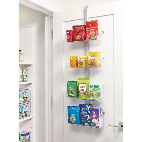 The Home Edit by iDesign Over-the-Door Organizer | The Container Store Narrow Pantry, Acrylic Shelves, Pantry Bin, Organizing Products, Over The Door Organizer, Clear Bins, Reach In Closet, Pantry Organizers, Home Edit