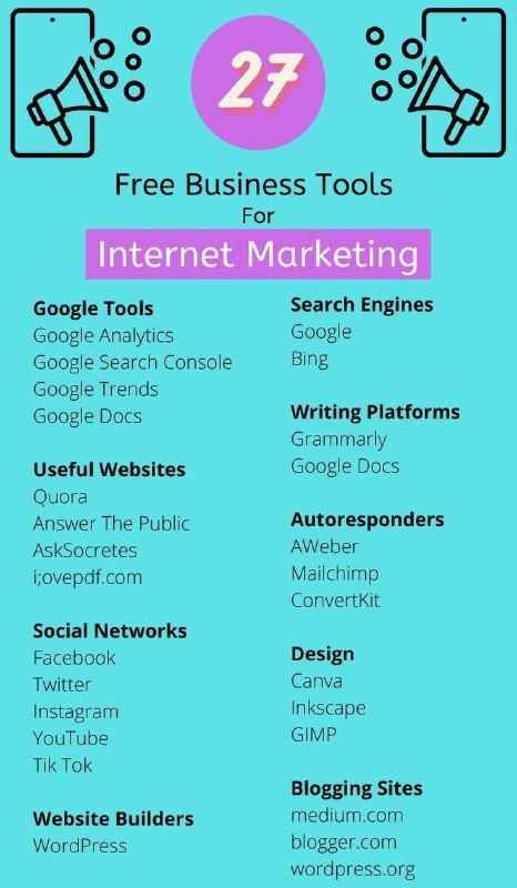 FREE BUSINESS TOOLS FOR INTERNET MARKETING💼Business Boosters✅️... ____________________________________________. 🚀 Empowering Your Success | 📈 Business Strategist Sharing Top Tips & Insights   💼 Unlocking Potential | Dive into the world of business with actionable advice & strategies!   🏆 Championing Growth | Committed to helping YOU become the best in your field.   💰 Monetize Your Passion | Lea...