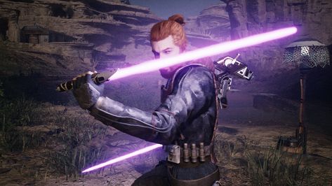 Cal Kestis from Star Wars: Jedi Survivor | #starwars #lightsaber #videogames #jedi Cal Jedi Survivor, Jedi Survivor Lightsaber, Star Wars Survivor, Cal Kestis Jedi Survivor, Cal Kestis Lightsaber, White Lightsaber, Purple Lightsaber, Starwars Lightsaber, Star Wars Jedi Survivor