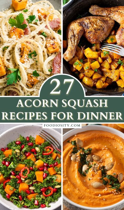 Acorn Squash Recipes Healthy, Vegetable Recipes For Kids, Acorn Squash Soup, Squash Fritters, Grilled Vegetable Recipes, Acorn Squash Recipes, Healthy Vegetable Recipes, Easy Meal Ideas, Recipes For Dinner