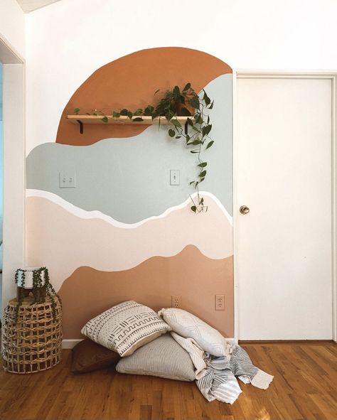 Desain Furnitur Modern, Accent Wall Paint, Painted Wall, घर की सजावट, Decor Minimalist, Diy Wall, New Room, 인테리어 디자인, Small Space