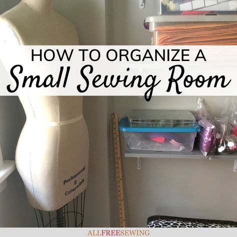 Small Sewing Room Organization, Tiny Sewing Room, Small Sewing Room, Small Sewing Space, Quilt Room Organization, Sewing Room Ideas, Small Sewing Rooms, Sewing Supplies Organization, Textile Craft