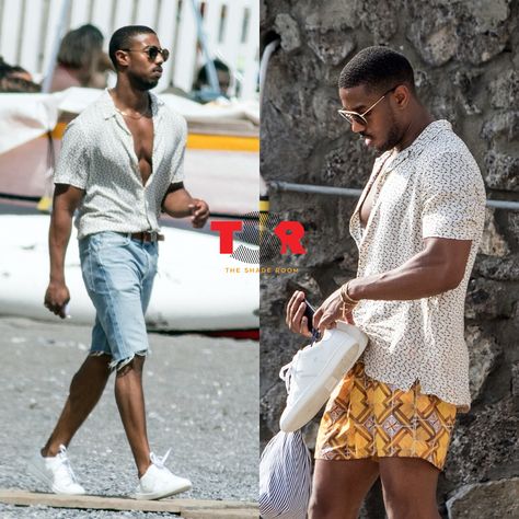 The Shade Room on Instagram: “#MichaelBJordan is still out here living his best vacation life! He’s in Italy now! 📷: Backgrid” Michael B Jordan Style, Michael Bakari Jordan, Dubai Outfit, Summer Swag Outfits, Beach Outfit Men, Do The Thing, Michael B Jordan, Mens Casual Outfits Summer, Black Men Street Fashion