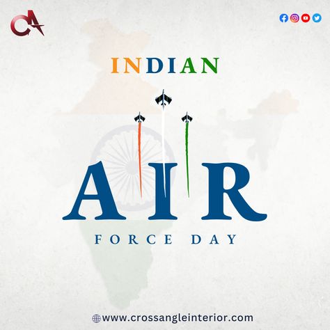 Happy Indian Air Force Day! ✈️🇮🇳 Here at Cross Angle Interior, we salute all the brave men and women of the Indian Air Force, who protect our skies and keep us safe. Jai Hind! #CrossAngleInterior #indianairforce Air Force Day Poster, Indian Air Force Day Poster, Indian Air Force Day, Air Force Day, Jai Hind, Indian Air Force, Creative Poster, Creative Posters, The Brave