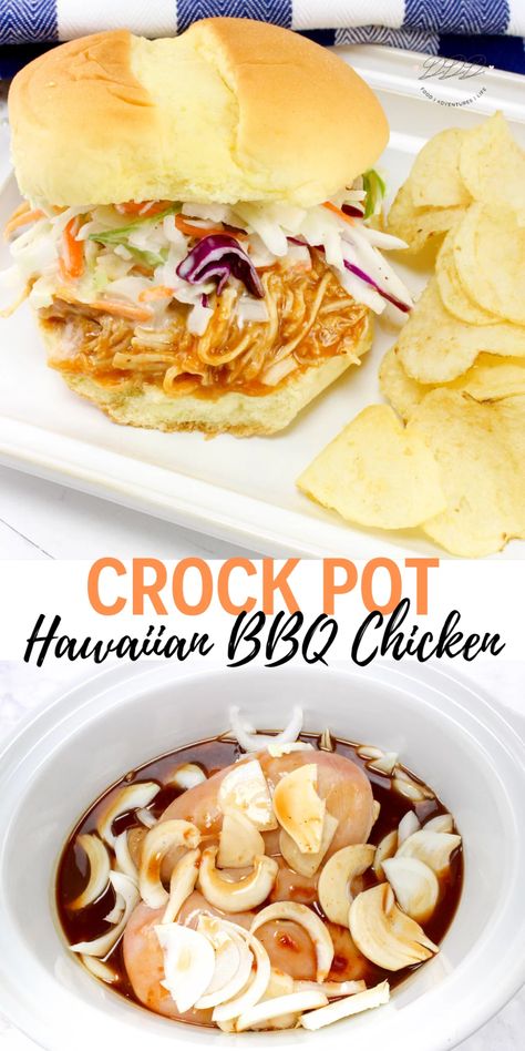 Crockpot Hawaiian Chicken Sandwiches, Pineapple Pulled Chicken, Hawaiian Shredded Chicken 12 Tomatoes, Pull Bbq Chicken Crock Pot, Slow Cooker Bbq Chicken Sandwiches, Crock Pot Chicken Sliders, Hawaiian Bbq Chicken Sandwich, Pulled Chicken Bbq Crockpot, Beach Crockpot Meals