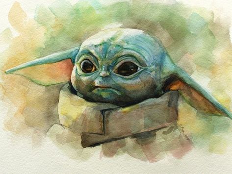 Yoda Pictures, Yoda Drawing, Yoda Wallpaper, Star Wars Background, Stars Wars, Watercolor Lessons, Galaxy Art, Cute Disney Wallpaper, Amazing Art Painting