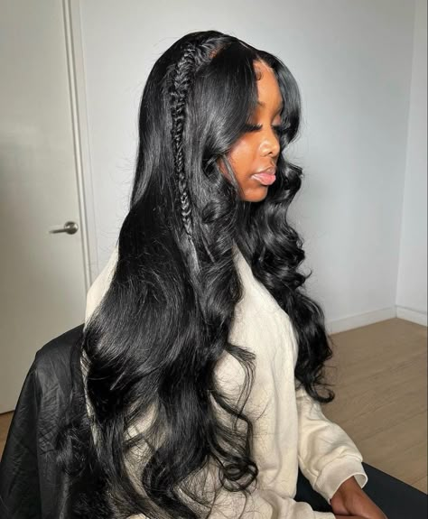 Frontal Wig Hairstyles, Birthday Hairstyles, Jet Black Hair, Protective Hairstyles Braids, Frontal Hairstyles, Wave Wig, Hair Laid, Front Lace Wigs Human Hair, Hair Life