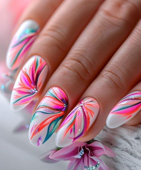 Nail Ombre Designs, Butter Nails, Boss Nails, Unghie Sfumate, August Nails, September Nails, Tropical Nails, Fancy Nails Designs, Stylish Nails Designs