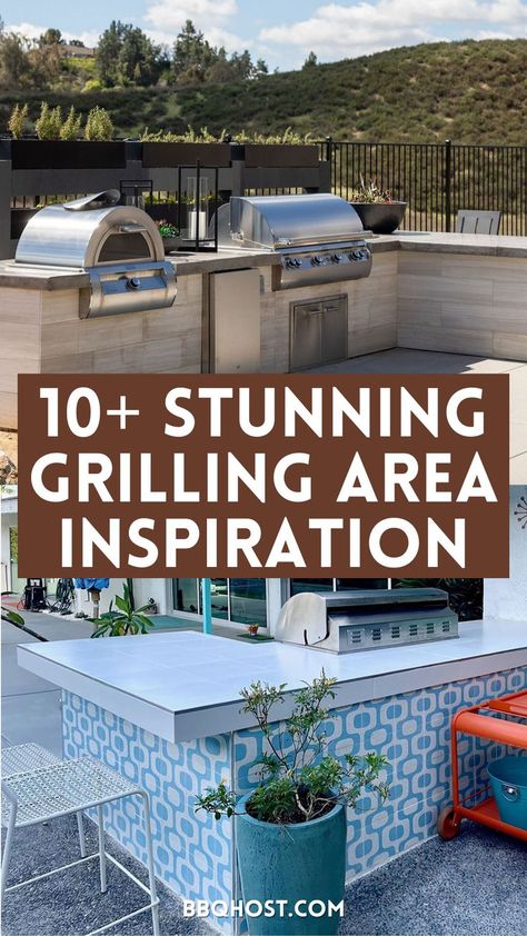 Transform your outdoor space into a grilling oasis with these innovative backyard grilling area ideas! From stylish stone surrounds to year-round grilling zones, this guide covers everything you need for a stunning BBQ area. Get creative with your layout and design to impress your guests at your next BBQ gathering! Save this pin now and click through for more outdoor inspiration! Grilling Area Ideas, Outdoor Grill Ideas, Backyard Grilling Area, Bbq Shed, Stone Bbq, Grilling Area, Grill Ideas, Outdoor Grill Area, Backyard Bbq Party