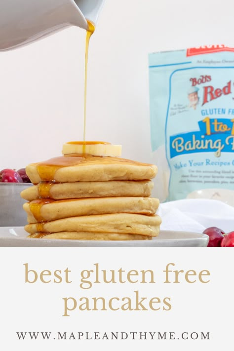 Gluten Free Flour Pancakes, Gluten Free Pancake Recipe, Fluffy Gluten Free Pancakes, Recipe Pancakes, Gluten Free Pancake, Fluffy Pancake Recipe, Cookies Gluten Free, Best Gluten Free, Gluten Free Recipes For Breakfast