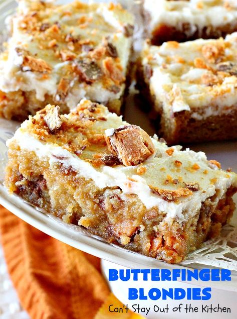 Butterfinger Cheesecake, Butterfinger Cookies, Easter Desserts Recipes, Glass Baking Dish, Easter Dessert, Christmas Cookie, Decadent Desserts, Dessert Bars, Bars Recipes