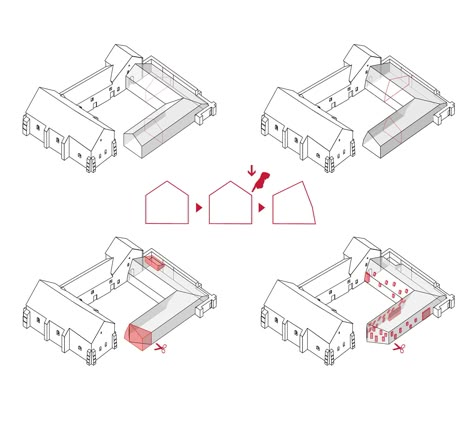 JUNG architectures simon buri hospital of meursault conversion france designboom Adaptive Reuse Architecture Diagrams, Adaptive Reuse Diagram, Adaptive Reuse Architecture Concept, Transformation Architecture, Plan Concept Architecture, Social Integration, Architectural Diagrams, Urban Analysis, Details Magazine