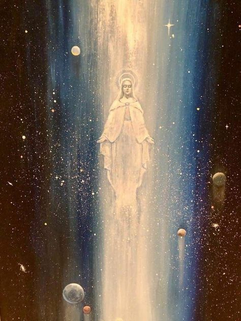 Esoteric Art, Christian Artwork, Spiritual Artwork, Divine Mother, Jesus Painting, Blessed Mother Mary, Spirited Art, Goddess Art, Jesus Art