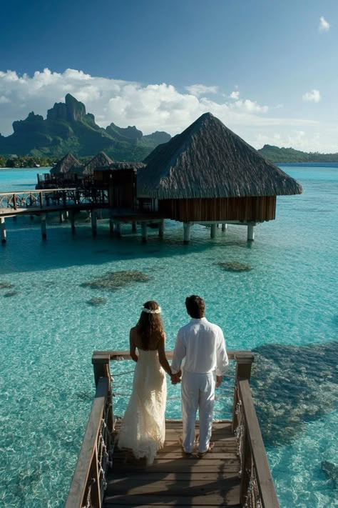 Treat yourselves to the ultimate honeymoon in Bora Bora. Stay in an overwater bungalow, snorkel hand-in-hand in crystal-clear waters, and enjoy intimate beachside dinners with your special someone. 🏝️💍🌊 #BoraBoraHoneymoon #CouplesRetreat #IslandParadise Honey Moon Bora Bora, Bora Bora At Night, Honey Moon Locations, Honeymoon Bora Bora, Honeymoon In Bora Bora, Dream Honeymoon Destinations, Honey Moons, Honeymoon Aesthetic, Us Honeymoon Destinations