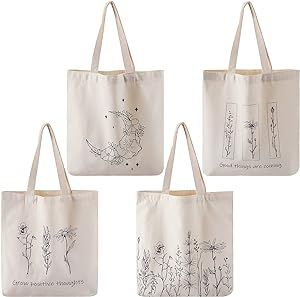 Minimalist Bouquet, Bouquet Cute, Waterproof Picnic Blanket, Vintage Tote Bag, Grocery Shopping Bags, Floral Cat, Floral Canvas, Christmas Gifts For Girls, Bags Aesthetic