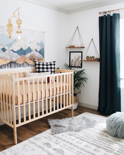 1,193 Likes, 86 Comments - Cait Pappas (@nest.out.west) on Instagram: “Our entire home’s interior was painted today by K&R Painting (if you’re local, give them a call!),…” Mallard Nursery, Duck Nursery, Kinetic Mobile, Dream Nurseries, Handmade Wooden Toys, Open Ended Toys, Out West, K R, Safari Nursery