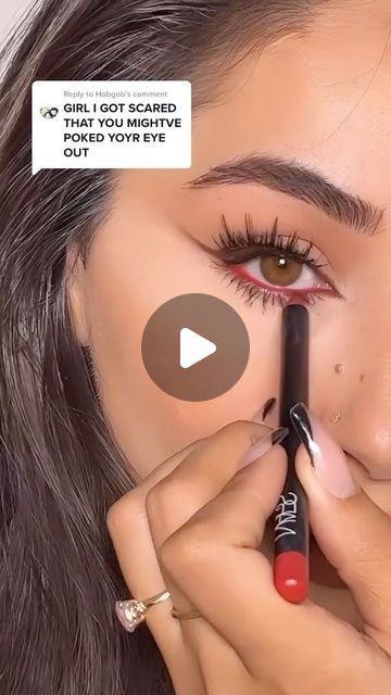 Frouzan M. 💄🇦🇫🇨🇦 | Nope.. this does not hurt at ALL. I LOVE applying my eyeliner this way. Would you try it? 

#makeup #eyeliner #eyelinertutorial #makeupof... | Instagram It Makeup, Red Eyeliner, January 9, Eyeliner Tutorial, Makeup Eyeliner, Try It, You Tried, Eyeshadow Palette, Makeup Tutorial