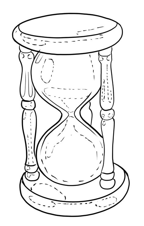 Hourglass Tattoo Outline, Clock Tattoo Design Births Women, Sand Clock Tattoo Design, Hourglass Tattoo Stencil, Sand Clock Drawing, Hour Glass Tattoo Ideas, Hourglass Outline, Hourglass Tattoo Design, Hour Glass Tattoo Design