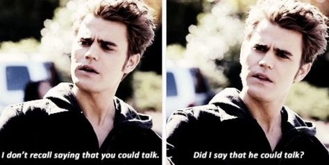 The vampire diaries Tvd Stefan, Vampire Diaries Interviews, The Vampire Diaries Whispers, Damon Salvatore Memes Funny, Vampire Diaries Season 5, Vampire Diaries Hello Brother, Damon Salvatore Hello Brother, Television Quotes, Vampire Diary