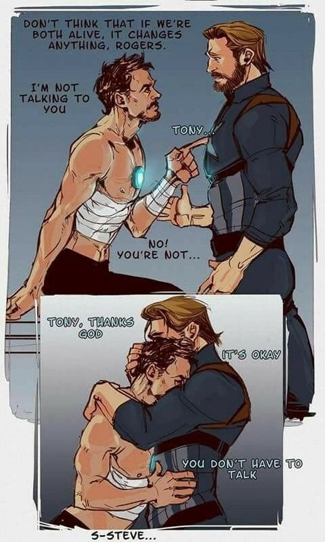 Tony Stark Fanart, Xman Marvel, Stony Avengers, Stony Superfamily, Superfamily Avengers, Steve And Tony, Marvel Avengers Funny, Avengers Memes, Johnlock