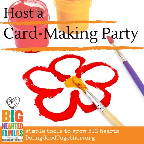 Host a card-making party with other families to celebrate any holiday with kindness and artistic flair! Scatter Brain, Happy Holidays Message, Card Making Party, Kindness Projects, Holiday Cards Handmade, Family Calendar, Holiday Messages, Homemade Holiday, Fun Printables