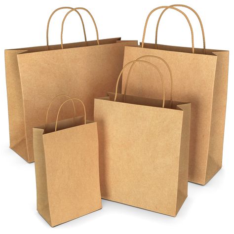 PRICES MAY VARY. Crafting The Future - Kraft bags are a great recyclable alternative to plastic shopping bags for the betterment of our world Premium Quality - Brown bags with handles has strengthened folded bottom which makes it stand upright without any support. Conveniently kept on floor or counter for putting goods Variety of Size - This pack of 100 brown bags, offers four frequently used sizes; small, medium, large and extra large. These bags have adequate capacity to support weight up to 3 Craft Bags Packaging, Annie Props, Customized Gift Bags, Paper Bag Packaging, Gift Bag Packaging, Boutique Packaging, Brown Paper Bags, Paper Party Bags, Plastic Bag Packaging