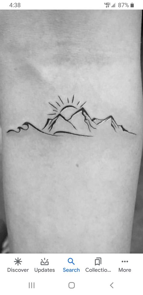 Mountain Cactus Ocean Tattoo, Mountain To Sea Tattoo, Mountain And Waves Tattoo, Mountain Water Tattoo, Mountain And Water Tattoo, Mountain Beach Tattoo, Waves And Mountains Tattoo, Mountain Sea Tattoo, Ocean And Mountain Tattoo