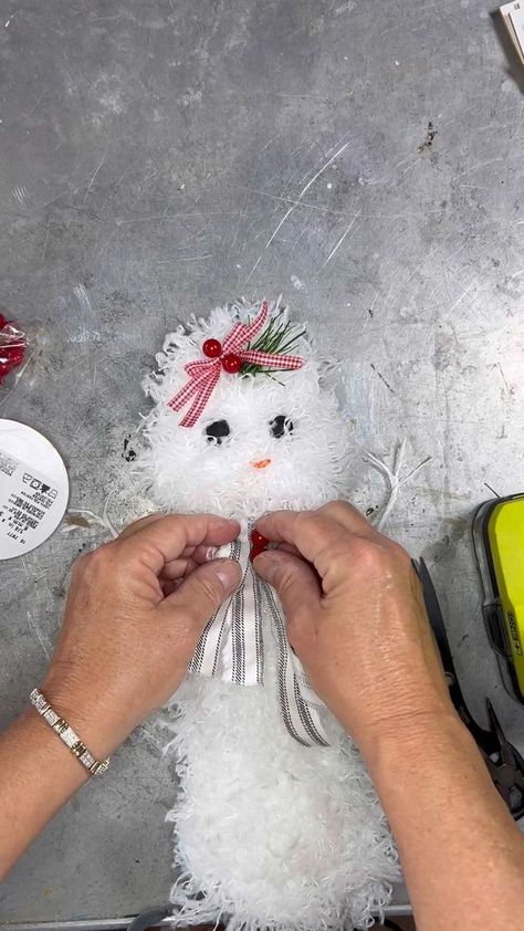 Do you want to build a snowman? | furniture, winter, snowman | Do you want to build a snowman? Who thought a duster from Dollar Tree could be so cute! Yes you heard right, these are from a furniture duster.... | By Southern Crossroads Creations LLC | Facebook Dollar Tree Mop Head Snowman, Diy Frazzled Snowman, Dollar Tree Snowman Diy, Frazzled Snowman Diy, Frazzled Snowman, Dollar Tree Winter Decor Ideas, Winter Crafts To Sell, Fuzzy Snowman, Dollar General Diy