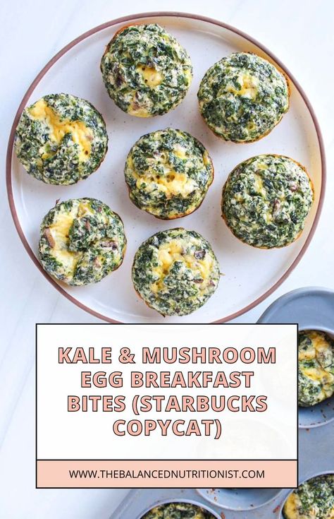 Try these egg bites with kale and mushroom, an oven baked Starbucks egg bite recipe that is sous-vide style. This copycat kale and mushroom egg bites recipe makes a healthy high protein breakfast. Enjoy these Starbucks kale and mushroom egg bites as a tasty way to start your day. Copycat Starbucks Kale And Mushroom Egg Bites, Starbucks Kale And Mushroom Egg Bites, Kale And Mushroom Recipes, Vegetarian Egg Bites, Kale Egg Bites, Kale And Mushroom Egg Bites, Mushroom Egg Bites, Cajun Thanksgiving, Egg Bites Starbucks