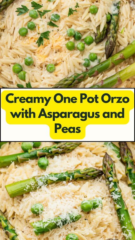 This orzo with asparagus, peas and parmesan is the creamiest, most delicious spring dish ever! Packed with greens and deliciously cheesy, this is made in one pot and ready in 30 minutes!
Orzo With Asparagus Parmesan, Asparagus Main Dish, Pasta Primavera With Asparagus And Peas,  Meals With Orzo Pasta, Yummy Asparagus Recipes, Orzo With Veggies Meals With Orzo, Recipes With Orzo, Easy Orzo Recipes, Orzo With Asparagus, Orzo Recipes Side, Asparagus And Peas, One Pot Orzo, Parmesan Orzo, Salmon Asparagus