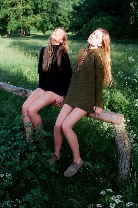 Women Without Pants in Giant Sweaters - Racked Twin Photography, Sisters Photoshoot, Twin Sisters, Doja Cat, Photography Inspo, Fashion Magazine, Editorial Fashion, Trendy Fashion, Fashion Photography