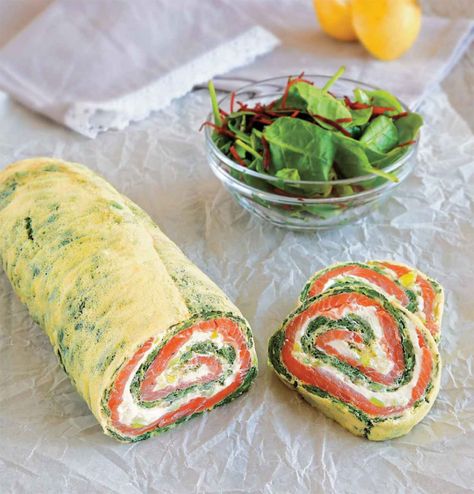 How to Make Salmon & Spinach Roulade | Healthy Recipe Salmon Roulade, Roulade Recipe, Low Carb Paleo Recipes, Spinach Rolls, Salmon Roll, Salmon Spinach, Sugar Free Low Carb, Chicken Tender Recipes, Party Snack