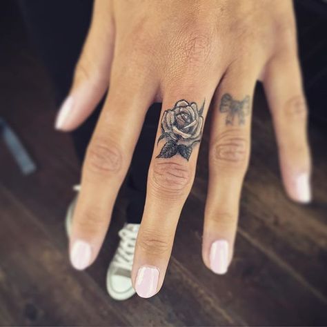 165+ Best Finger Tattoo Symbols and Meanings (2022) Designs for Women & Men Finger Tattoo Meaning, Rose Finger Tattoo, Finger Rose Tattoo, 10 Tattoo, Simple Tattoos For Women, Pink Tattoo, Finger Tattoo For Women, Finger Tats, Ring Finger Tattoos