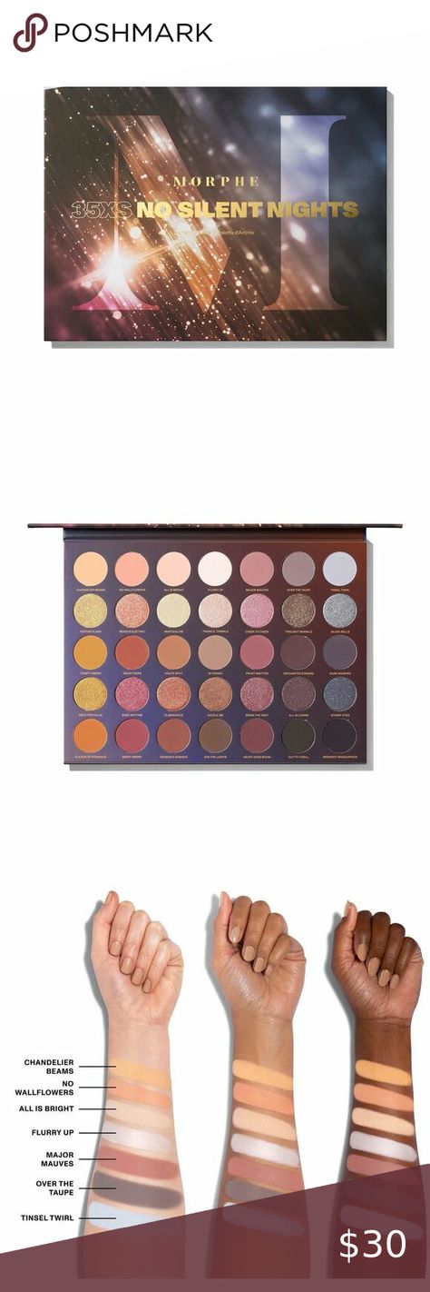 NIB Morphe 35XS No Silent Nights Artistry Palette Turn Up The Volume, Silent Night, Turn Up, Peaches, Fashion Tips, Clothes Design