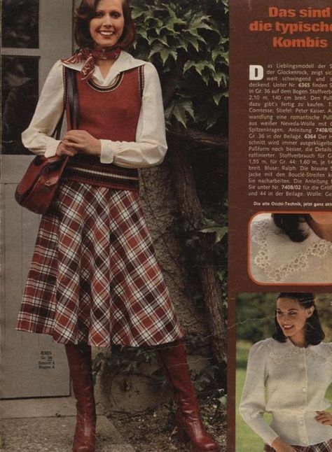 Pictures From The 70s Fashion, 1970s Preppy Fashion, Vintage Office Fashion, 50s Office Fashion, 1960s Office Fashion, 50s Fall Fashion, 80s College Fashion, Retro Revival Fashion, Modest 80s Fashion