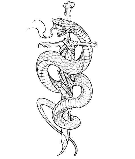 Snake Tattoo Stencil, Snake Stencil, Snake Outline, Antler Tattoos, Samurai Tattoo Sleeve, Optical Illusion Tattoo, Western Tattoos, Snake Tattoo Design, Small Pretty Tattoos