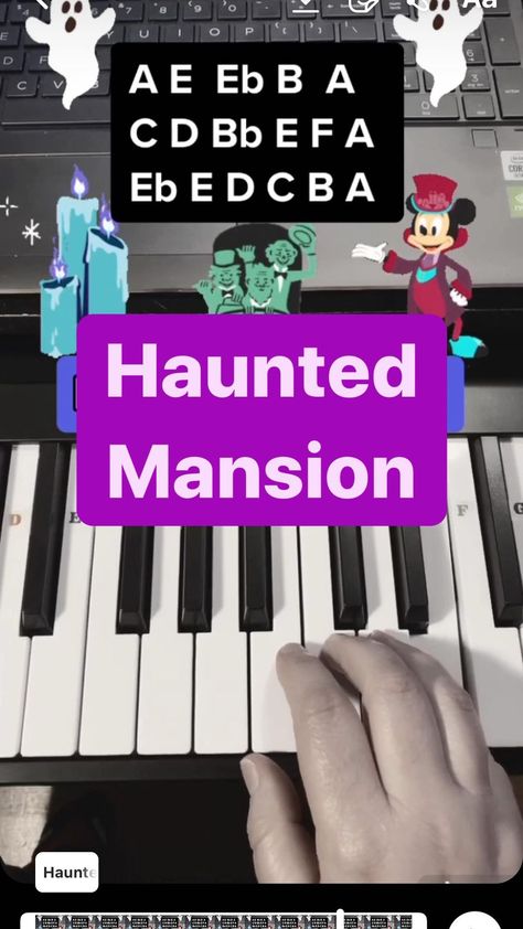 therubypiano on Instagram: Who loves to ride the Haunted Mansion Ride at Disney? Piano Lesson #Piano #PianoLesson #PianoLessons #PianoTutorial #PianoBeginner… Clarinet Songs, Disney Piano, Haunted Mansion Ride, Halloween Songs, Piano Beginner, Luigi's Mansion, The Haunted Mansion, Disney Haunted Mansion, Piano Songs