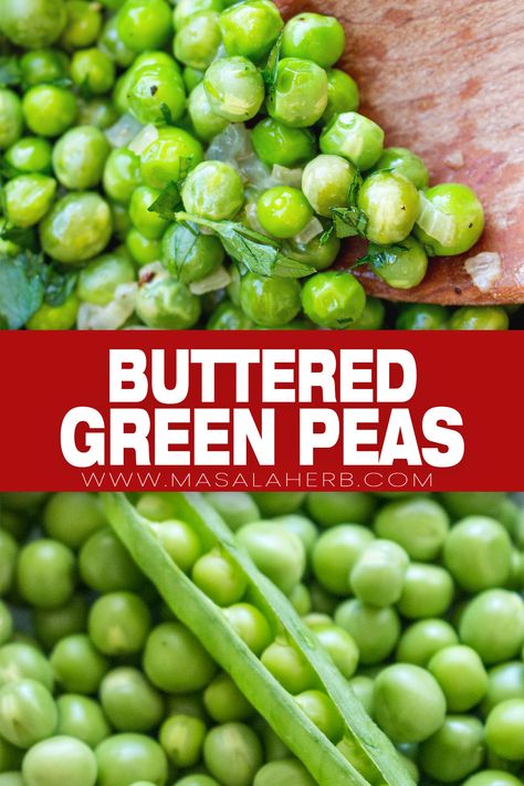 A simple side dish with green peas flavored in butter. Fresh Green Peas Recipes, Frozen Green Peas Recipes, Fresh Peas, Butter Peas Recipe, Best Frozen Peas Recipe, Frozen Peas Recipe Side Dishes, Cooking Fresh Peas How To, Frozen Peas And Carrots, Fresh Pea Recipes