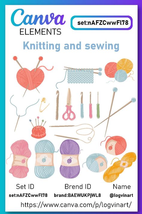 Knitting and sewing - canva elements elements Canva Pro Elements Aesthetic, Elements On Canva, Canva Inspiration, Canva Keywords, Facebook Post Design, Graphic Shapes Design, Keyword Elements Canva, Elements Illustration, Canvas Learning